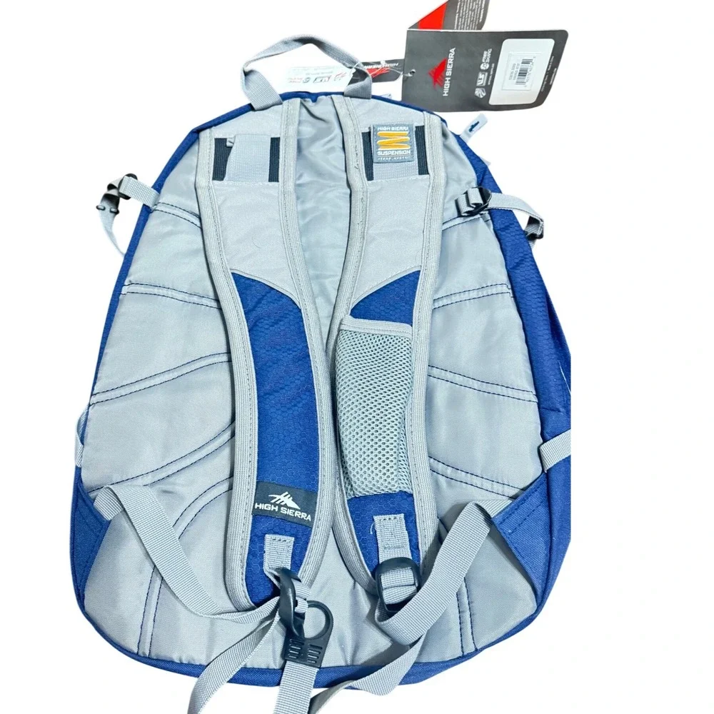 High Sierra Fat Boy Backpack Blue Gray Multi-Compartment‎ School NEW DEADSTOCK